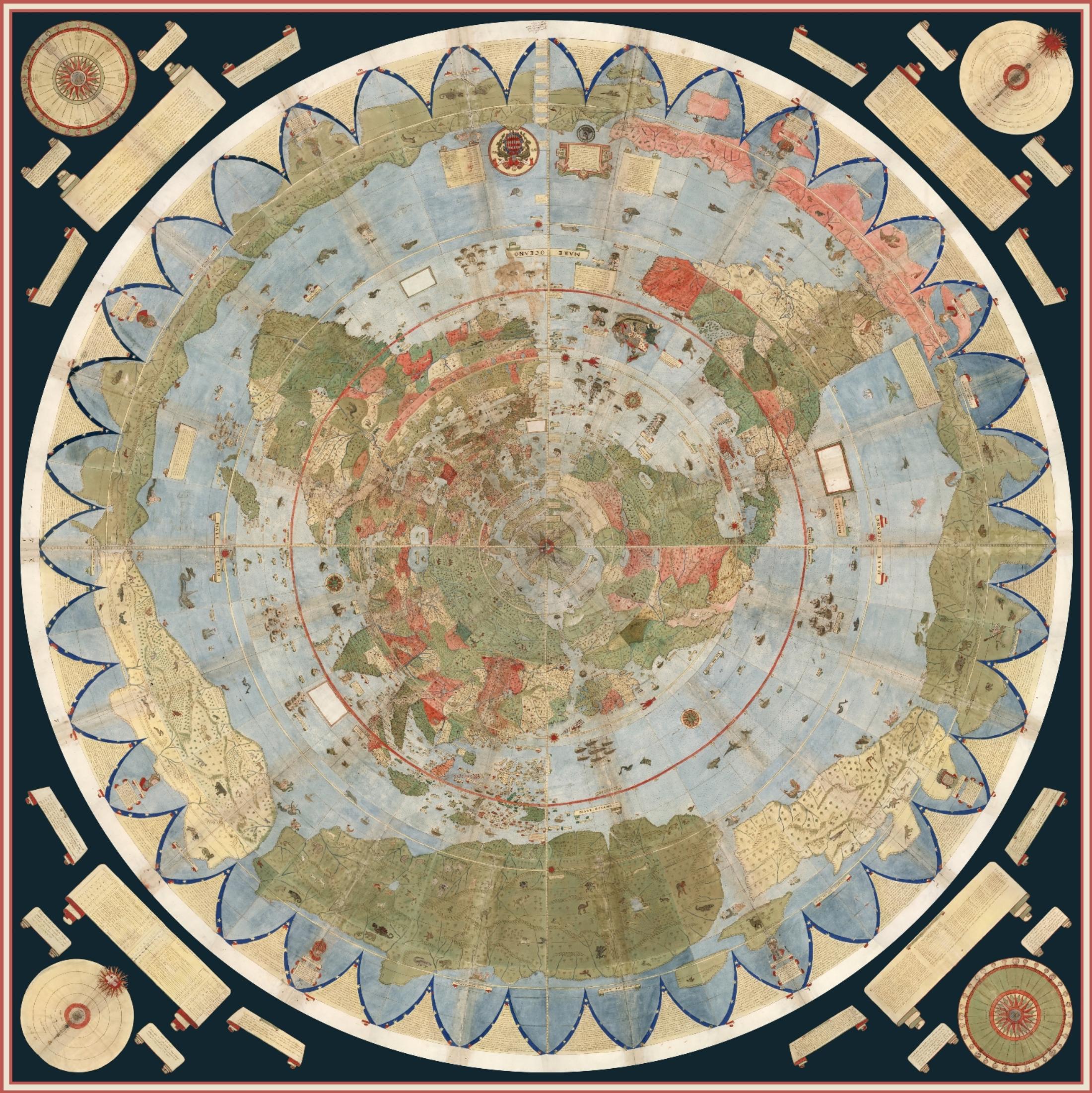 Urbano Monte’s 1587 planisphere, a circular world map