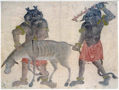 C014 · Emaciated Horse [Burrow?] with Two Demons