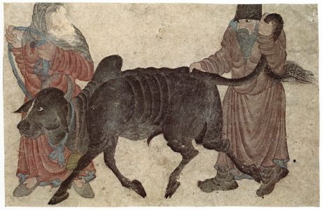 C031 · Figures with a black, horned ox [desc.]
