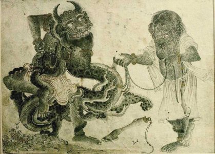 C120 · Struggle of a demon with a dragon
